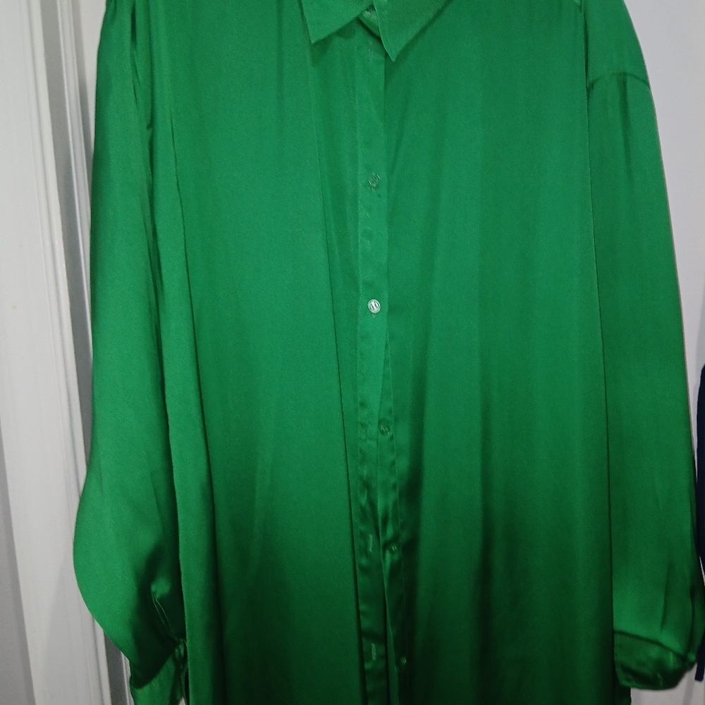 Green Blouse XXL Tall